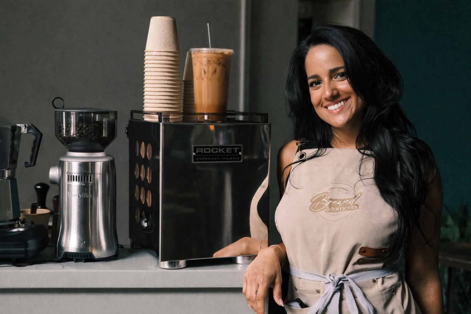 Brewed Moments Coffee Cart mobile espresso bar experience at a New York event
