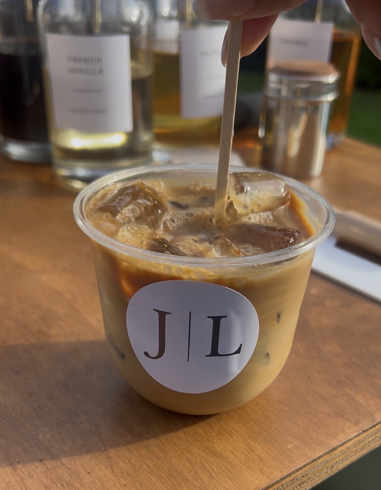 Digital coffee printing branded latte New York event