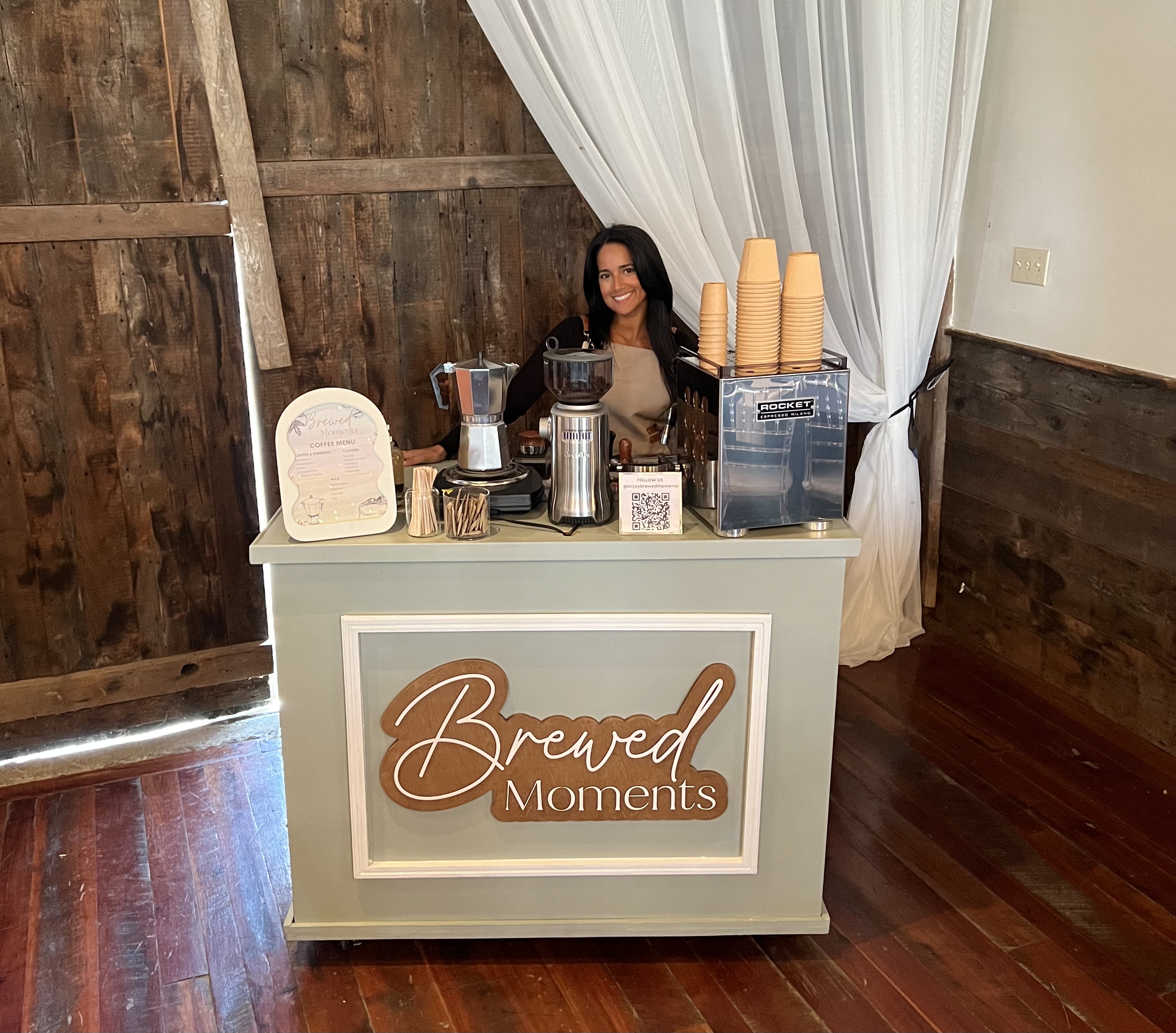 Bridal shower country club coffee cart catering New York